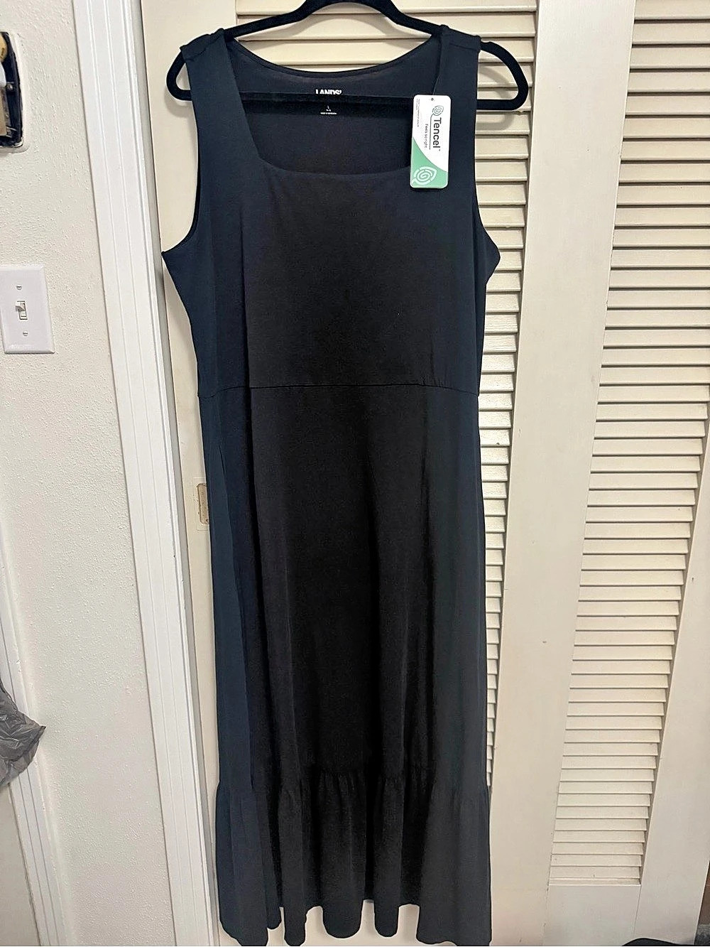 Lands' End Women's Maxi Dress Black Medium NWT